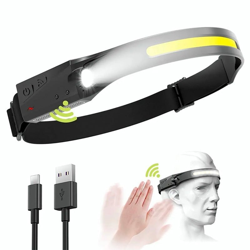 Linterna Led Frontal Cintillo Con Sensor