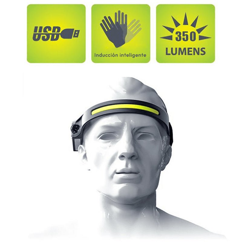 Linterna Led Frontal Cintillo Con Sensor